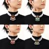 Meier Meerlagige parel rijstkraal kwast oorbel ketting set - boheemse etnische sieraden