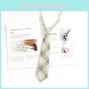 Vintage Checkered Necktie And Bow For Casual And School Wear
