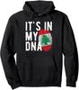 Funny It's In My DNA Lebanon Flag Fingerprint Pullover Hoodie Graphic Tops  Streetwear Long Sleeve Birthday Gifts Hoodies Men
