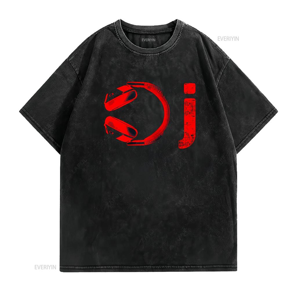 DJ Headphone T Shirt I Heart Being A DJs Party  Vintage Washed Soft Unisex Casual Designer Clothes Streetwear Stylish Versatile