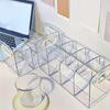 Organizador de Mesa Elegante em Acrílico Transparente para Material de Escritório - Material PP Durável Porta-Arquivos de Mesa Transparente e Estante