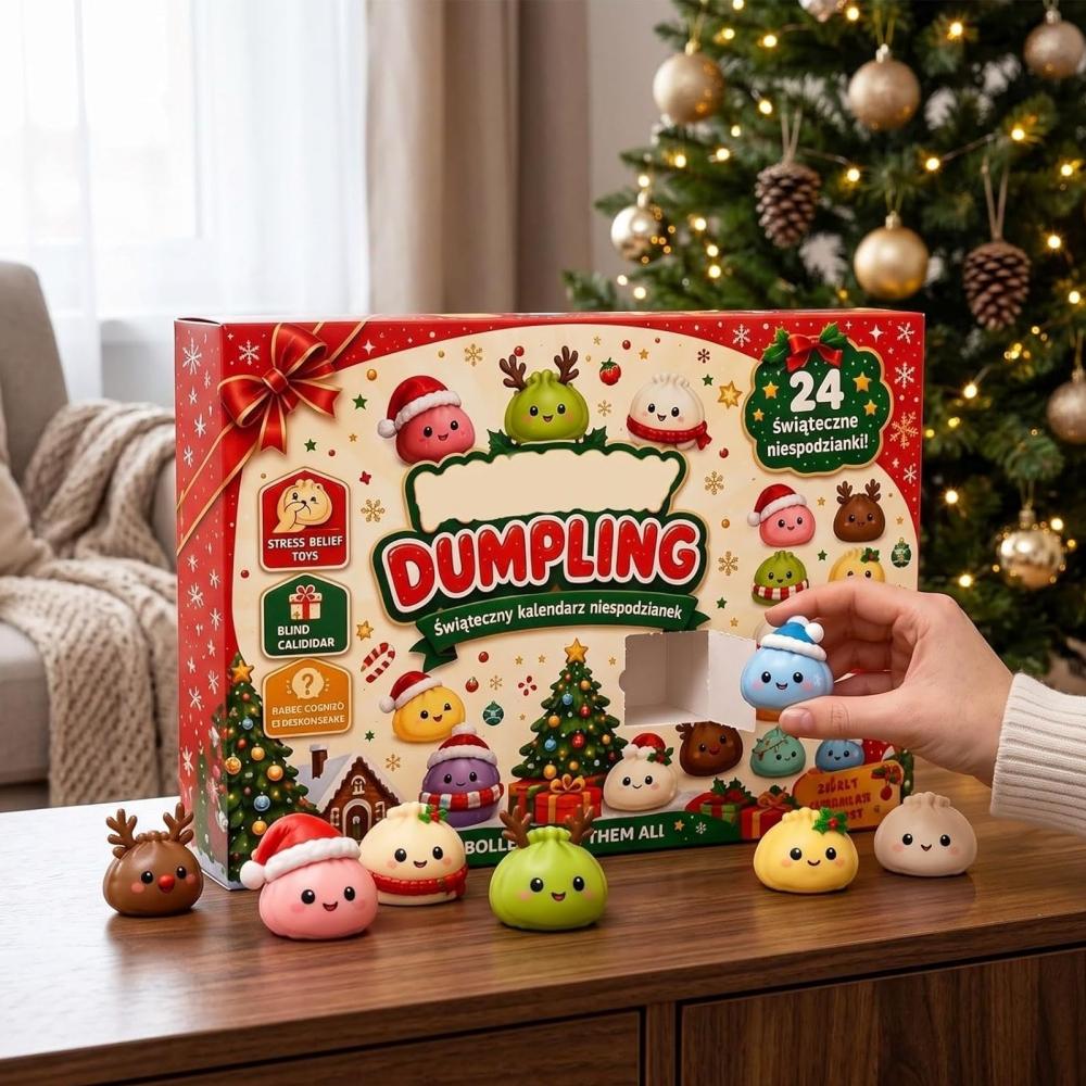 24denní vánoční adventní kalendář s knedlíčky Dárková sada, Vánoční odpočítávací ozdoby, Stolní dekorace, Slavnostní party suvenýry