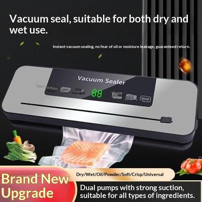 Vacuum Sealing Machine, Household Fully Automatic Food Vacuum Machine, Fresh-Keeping Plastic Sealing Vacuum Machine