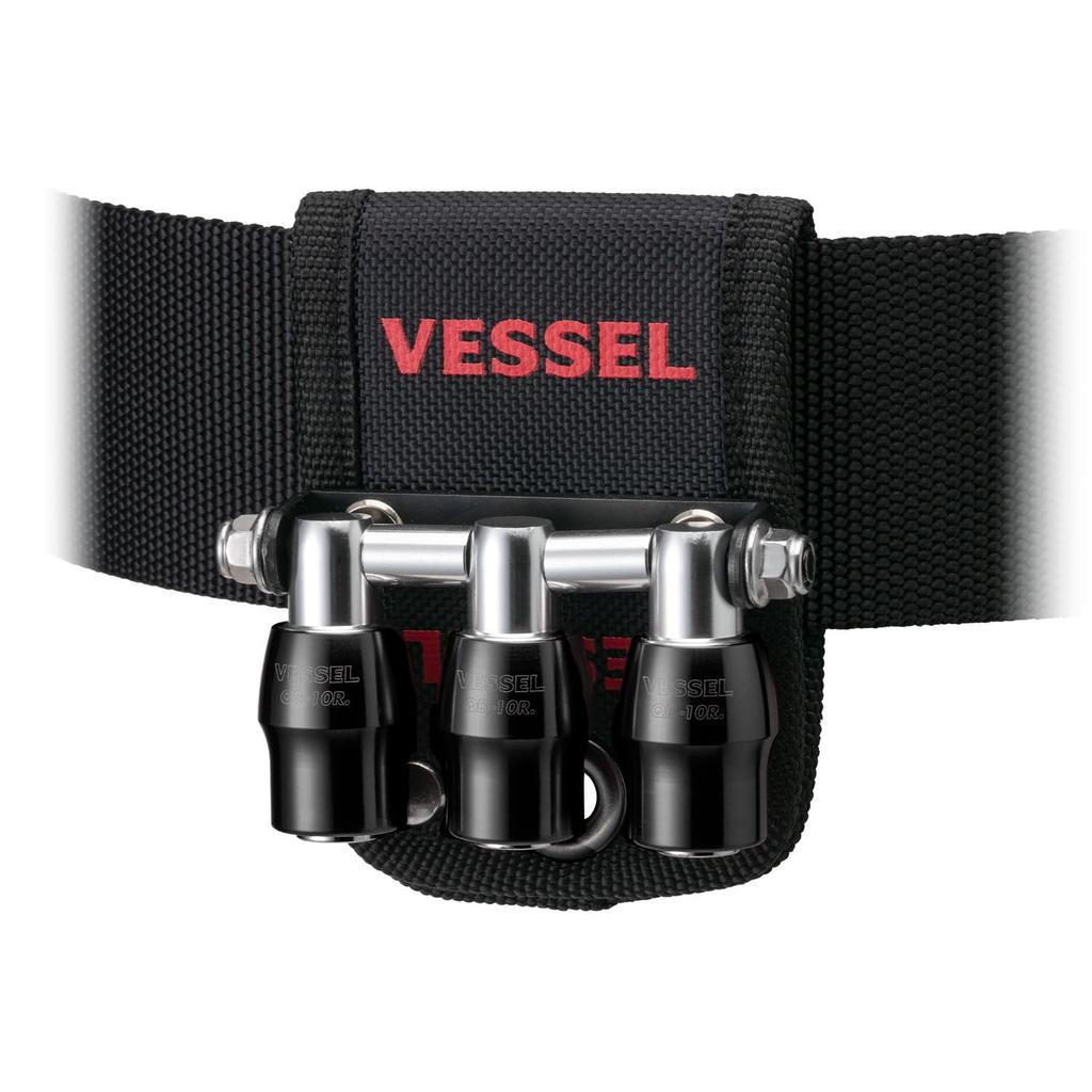 VESSEL Quick Catcher Black 3-Gang Holder, QB-10B3K