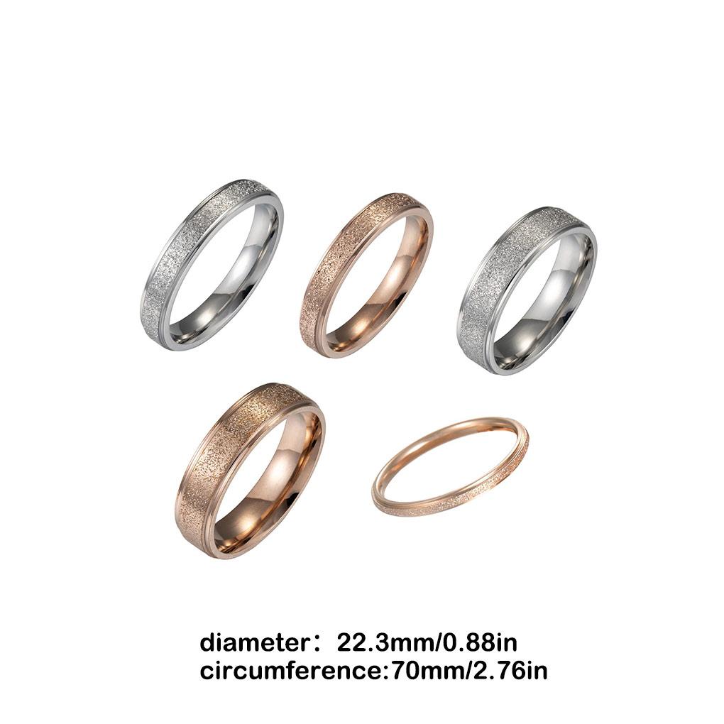 Stainless Steel Ring Personalized Sparkling Rings Jewelry Gift Dressing Up Accessory for Wedding Party Daily Working