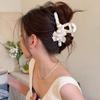 1pc Elegant Temperament Lace Pearl Large Grab Clip, New Style Hair Clip, High-end Shark Clip At the Back of the Head