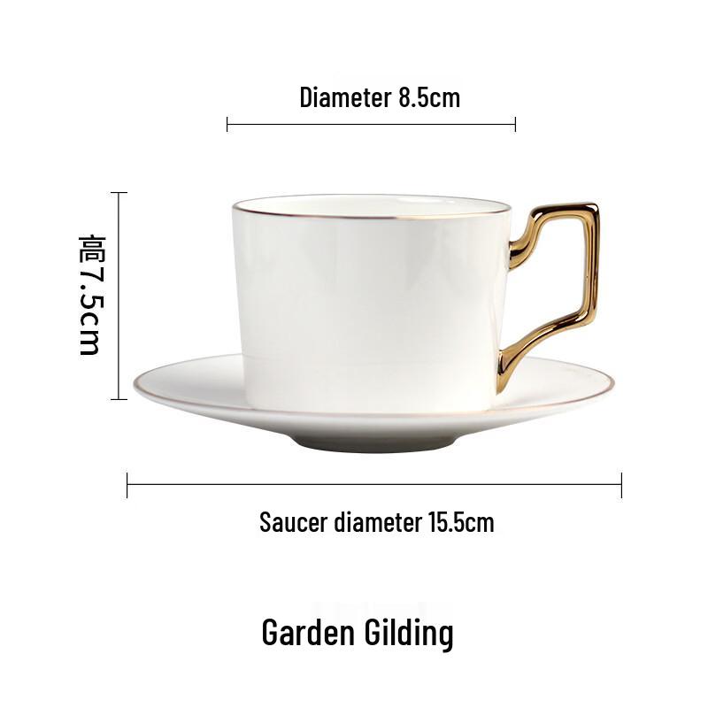 Simple White Ceramic Coffee Cup and Saucer Set