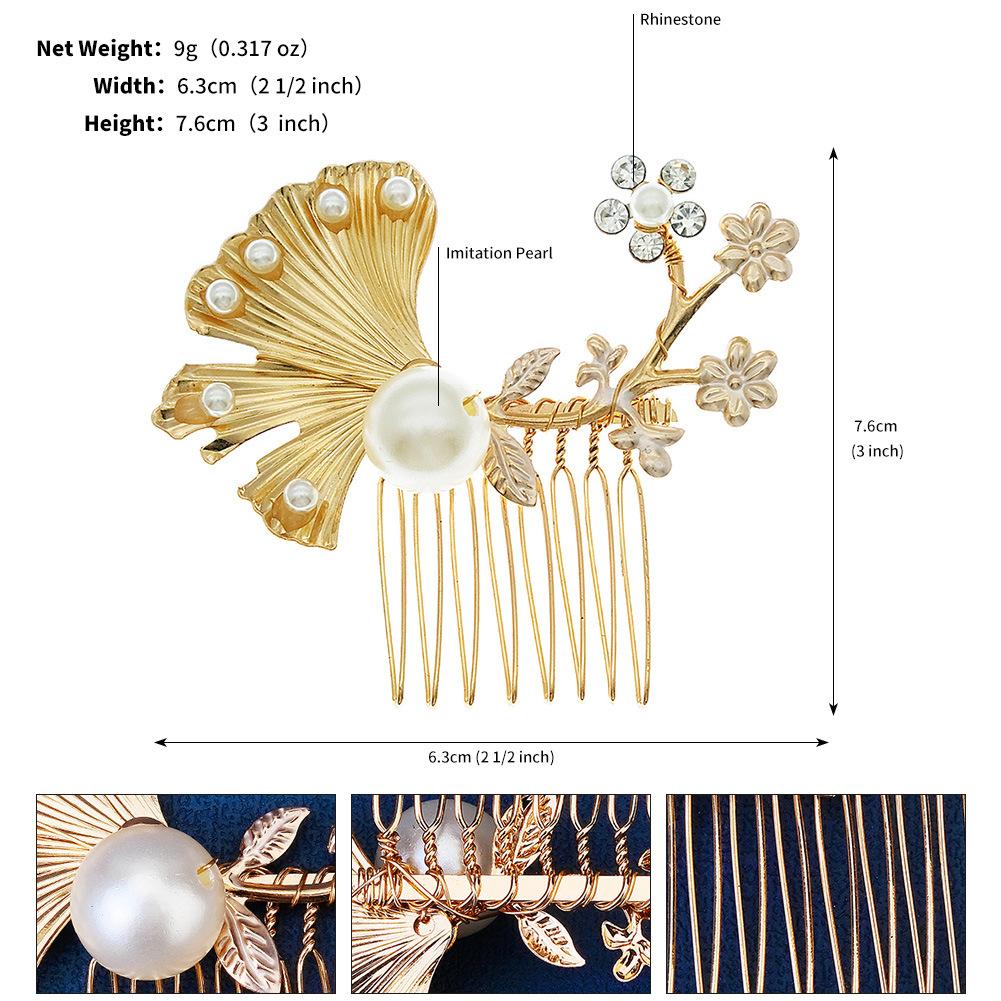 

Свадебные аксессуары гребень для волос роскошный свадебный танец ретро аксессуары для волос ручной работы золотой жемчужный гребень для волос