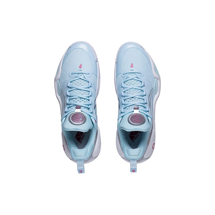 Li Ning Speed 9 Cushioning Abrasion Resistant Low Top Basketball Shoes Men's Blue Silver ABPT001-6