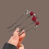 Elegant Pearl U-shaped Hairpin for Women - New Chinese Style Updo Accessory 2025