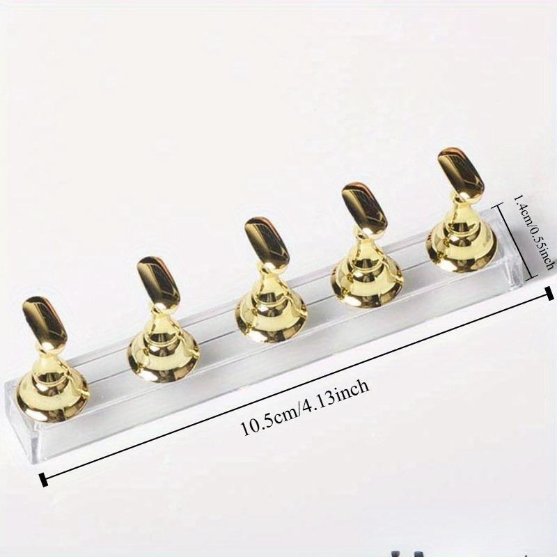 6pcs Nail Art Practice Stands, Magnetic Nail Tips Holders, Training Fingernail Display Stands, Nail Crystal Holders