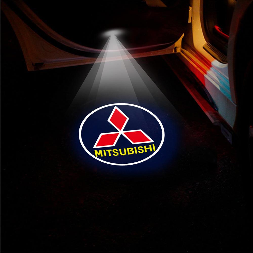 Car Door Logo Welcome Lamp Laser Projector Light For Mitsubishi Asx Lancer Outlander l200 Xpander Galant Eclipse LED HD Wireless