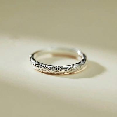 1 Stück Retro-Rollschnitzerei-Ring | Exquisiter minimalistischer stapelbarer Ring | Retro-Ästhetik-Schmuck für Damen | Süßer Alltagsring