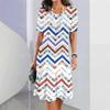 Vacation Short Sleeve T-Shirt Dress Women 3D Print Loose Plus Size Beach Dresses
