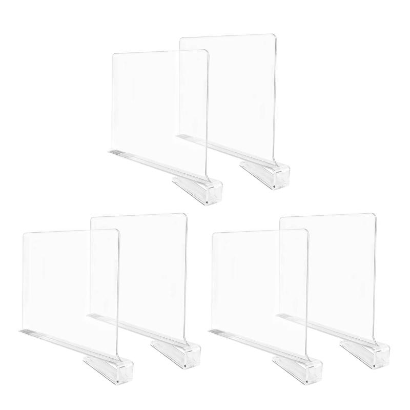 Closet Shelves, Shelf Dividers, Clear Acrylic Shelf Divider for Closets Wardrobe