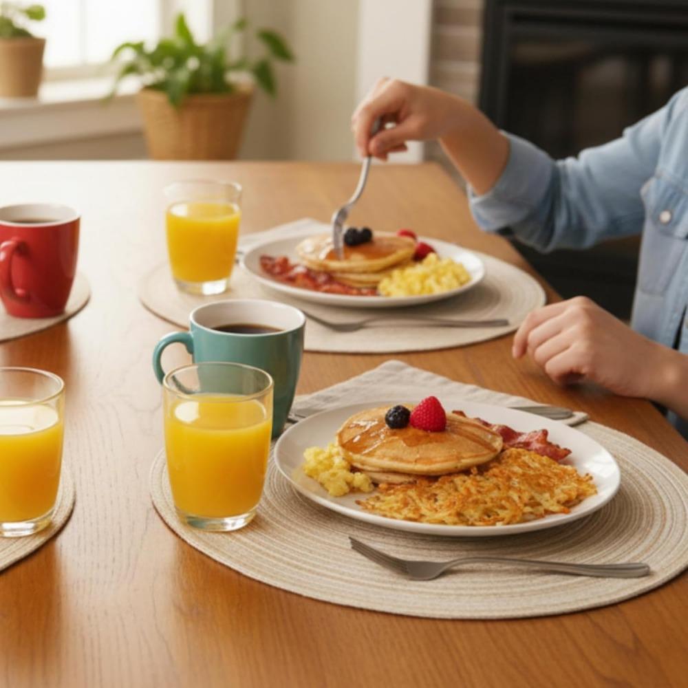 Kulaté prostírání Sada 6 kusů Bavlněný Polyester Pletené prostírání 15 palců Tepelně odolné Omyvatelné Stolní podložky pro Kuchyň Jídelnu Večírek Přírodní Stolní Dekor