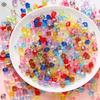 50/100pcs 4/5/8mm Acrylic Mixed Colored Faceted Beads Transparent Spacer Beads for DIY Bracelet Necklace Jewelry Making Findings