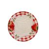 1pc Restaurant Utensils Retro Checkered Three-dimensional Strawberry Ceramic Underglaze Color Plates Dessert Plates Home Gifts