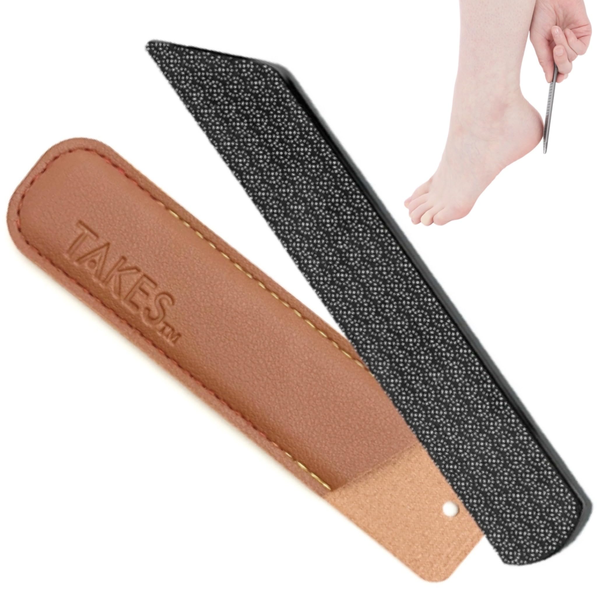 

glass heel file for heel foot heel and sole Includes dedicated Physiotherapist-recommended care, exfoliation, care, filer, care. case. чёрный