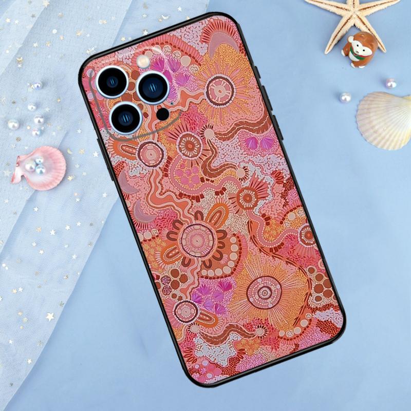 Aboriginal Art Print Case For iPhone 17 Pro Max 16 15 14 13 12 11 Pro Max Plus 12 13 Mini 16e 17 Air Back Cover