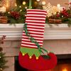 Stripe Christmas Stocking Gift Bag Pendant Xmas Tree Hanging Socks Christmas Elf Stocking  Mall