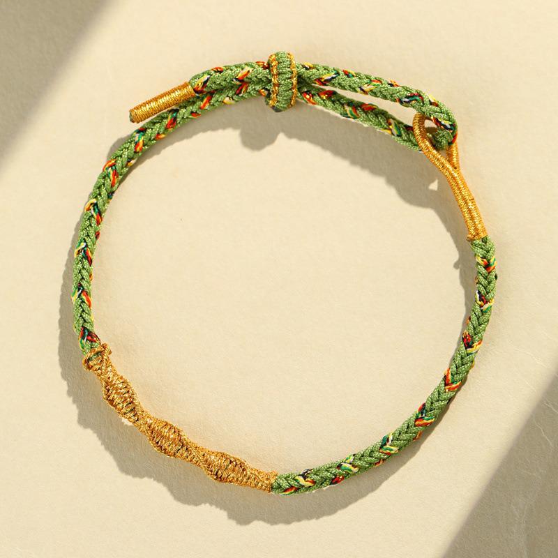Handmade Zodiac Year of the Horse Red String Bracelet - Ethnic Style Woven Thread for Men & Women