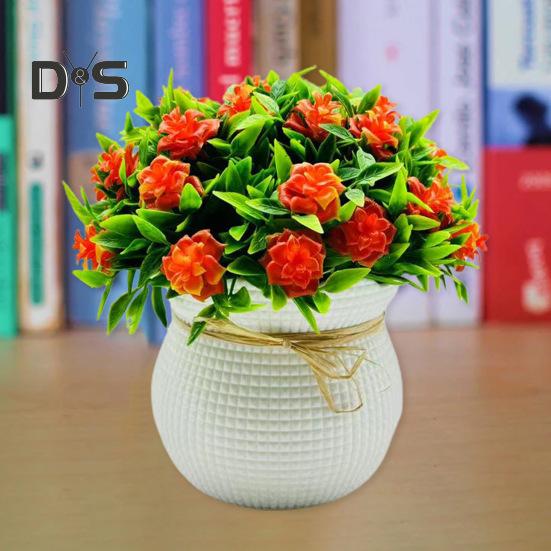 Artificial Potted Plants 31 Flower Head Home Office Living Room Bedroom Wedding Faux Floral Bonsai Indoor Outdoor Decoration