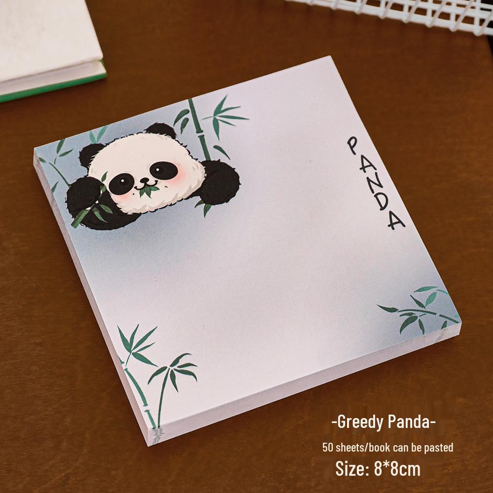 Cartoon Panda Sticky Notes - Cute Reusable Memo Pad for Students & Rewards