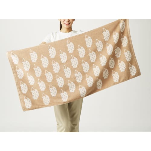 Kosugizen Nordic Animal Bath Towels, 2 Colors (2 Patterns), 60 x 120 cm, Scandinavian Motif, Moderate Volume, Set of 2 (SV-693-2)
