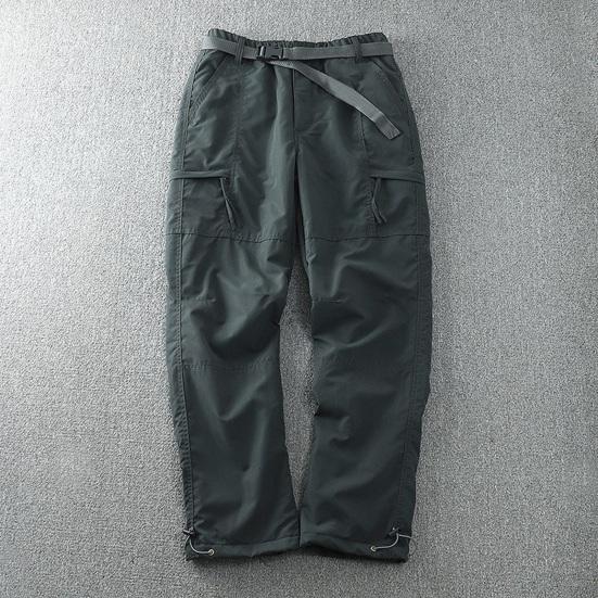 Herre Tykke Cargobukser Fleeceforet Fritidsbukser Multi-lomme Rett Ben Høst Vinter Bukser for Daglige Utflukter Streetwear