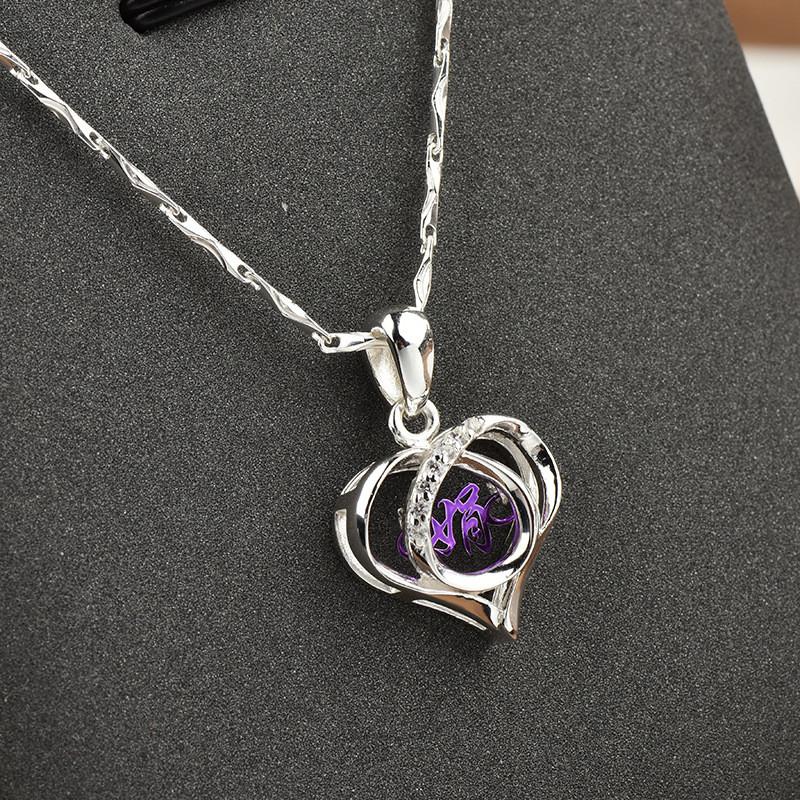 Elegant Crystal Heart Shaped Titanium Steel Necklace For Women Unique Gift For Loved Ones