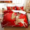 3D Christmas Quilt Cover Bedding Set Duvet Comforter Pillow Case Bed Linens Twin Queen King Double Full Single Bedroom