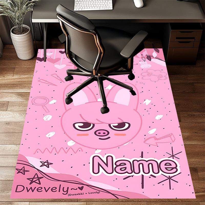 Custom Kpop Team Mat Personalized Name, Polyester Washable Indoor Entryway Rug, Gift for Christmas, Easter, Thanksgiving Day
