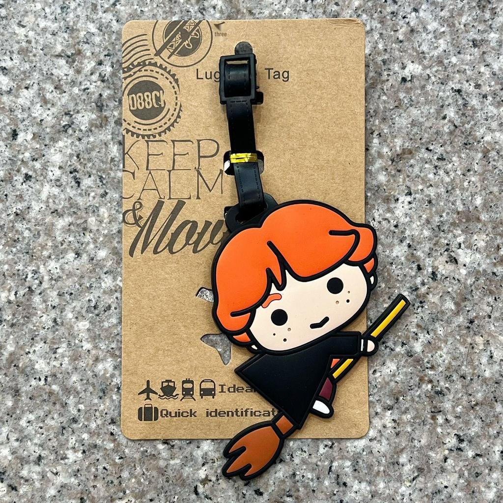 Etichetta per bagagli Accademia di Magia di Harry Potter: Design di Hermione e Ron