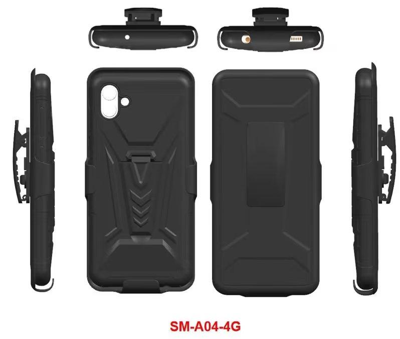 

ShockProof Heavy Duty Armour Tough Stand Case With Belt Clip For Samsung Galaxy A04 Phone Cover PC TPU