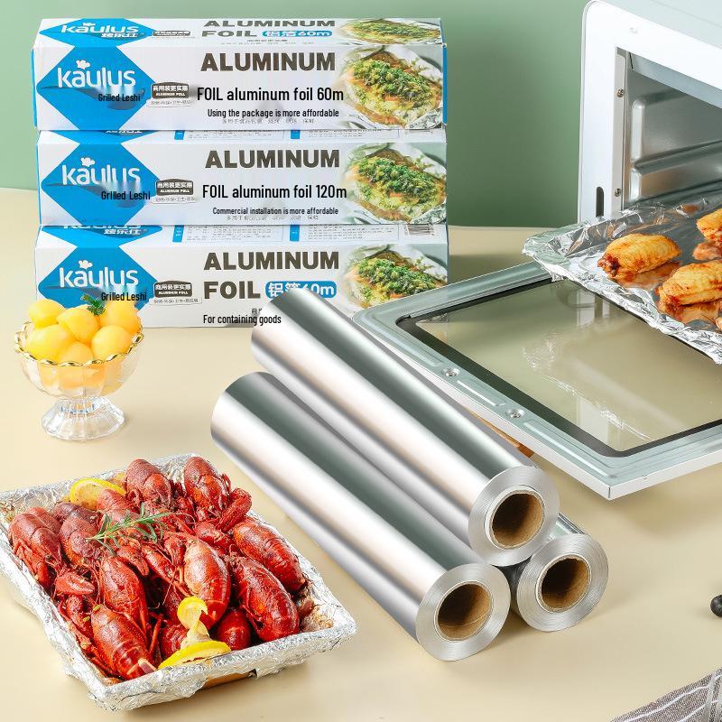 Kao Lesi Lebensmittelechte Aluminiumfolie für Backofen, Heißluftfritteuse und Grill