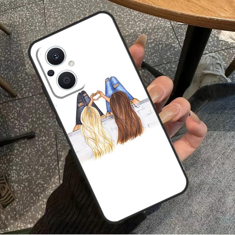 Best Friends BFF Matching For OPPO Reno 10 11 12 13 14 Pro 7 8 Lite 8T 11F 12F 13F 14F OPPO Find X8 X9 X5 X6 Pro Case