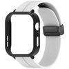 For Huawei Watch Fit 3 Magnetic Buckle Watchband Soft Silicone Watch Strap with Blackpc Watch Case