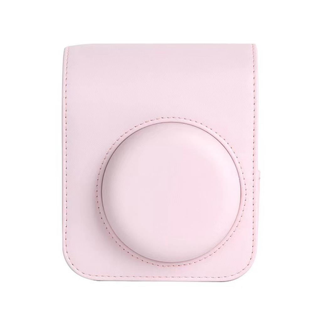 PU Leather Camera Case W/ Removable Adjustable Strap Carry Case Camera Bag Cover for Fujifilm Instax Mini 12 Instant Camera
