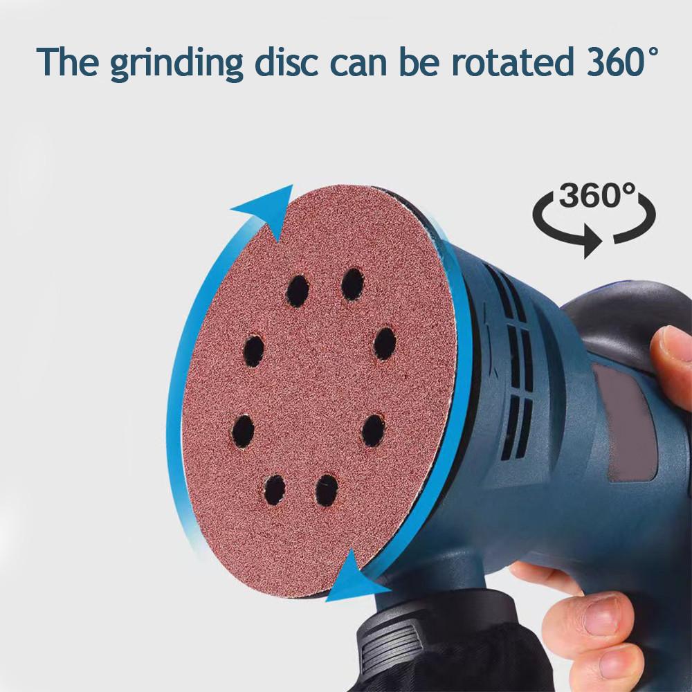 5 Inch 125mm Electric Sander Sanding Plate Electric Sander Wood Processing Furniture Car Polishing Machine 300W