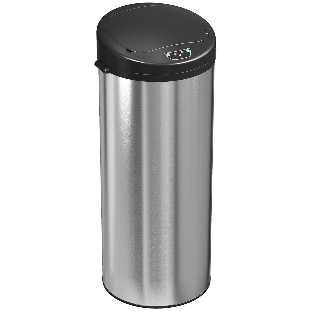 Sensor Trash Can 55L Touchless Waste Bin with Soft-Close Lid Made of Stainless Steel for Kitchen Gym