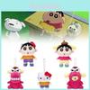 Bedårande japansk anime-plyschleksak Nyckelring med Crayon Shin-chan Dinosauriedesign