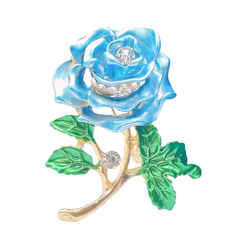 Różowa Emaliowana Broszka Solidny Stop Kolorowy Kwiat Przypinka do Klapy Odznaka dla Modnych Kobiet Plecak Odzież i Akcesoria do Kapelusza