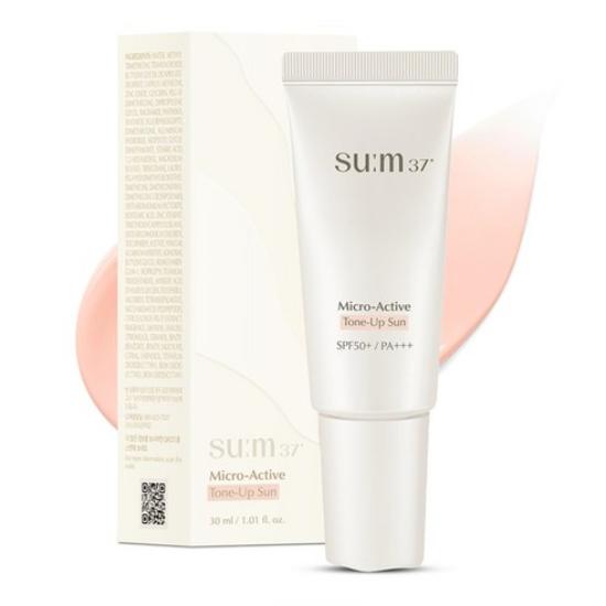 

su:m37° Micro-Active Tone-Up Cica Mineral Sunscreen SPF50+ PA+++ 30 ml — Calming Tone-Up UV Protection