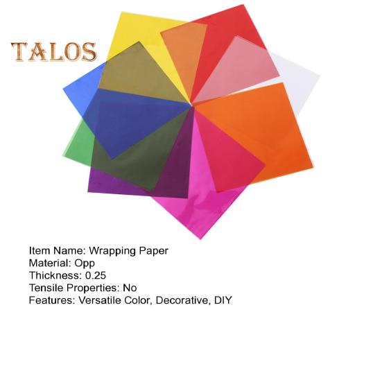 80/160 Sheets Transparent Cellophane Wrapping Paper DIY Arts Crafts Gift Packaging Waterproof Heat Sealable Colored Wrap