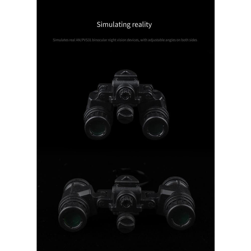 Tactical AN/PVS‑31 Replica Keychain, Mini Binocular Night Vision Dummy Model Pendant for Military Fan Collection Decoration