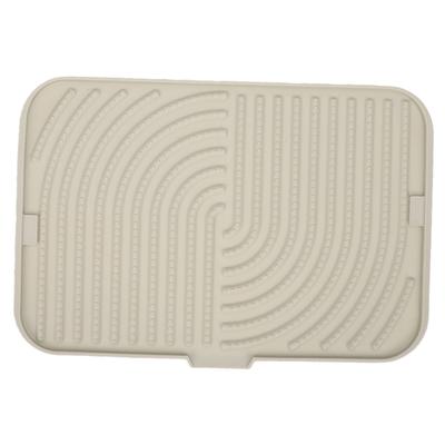 Silicone Dish Drying Mat with Slope Drain Design Non Slip Sink Dish Drying Rack Mat for Kitchen Counter