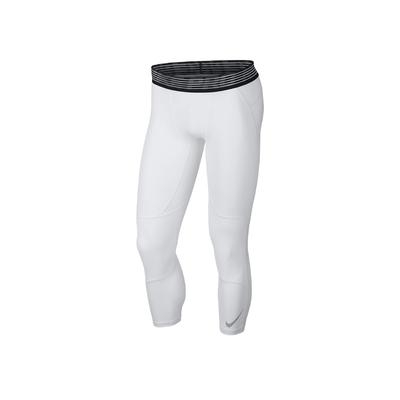 Pro Hypercool Letter Waistband Basketball Training Three-Quarter Compression Pants Men Bottoms White 891835-100