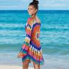 Handmade Crochet Colorful Long Sleeve Beach Cover-up for Women - Knit Hollow Out Bikini Outerwear