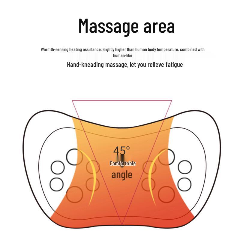 Cross-Border Cervical and Lumbar Massager: Multi-Functional Pillow for Neck and Waist with Kneading and Heat Therapy.